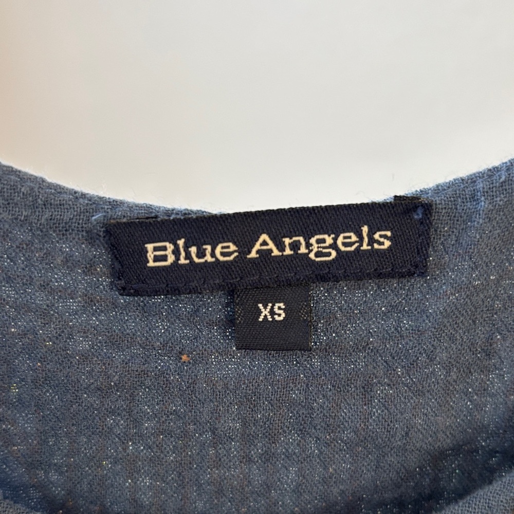 Women's Beaded Blue Top - Picture 5 of 8